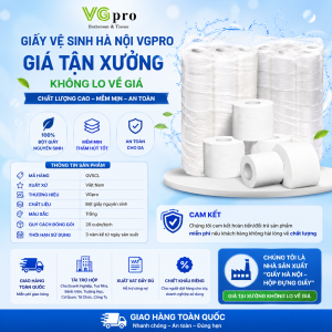 Giấy vệ sinh cuộn lớn 700g (Cuộn Công Nghiệp) Giá tận gốc, không lo về giá Sản phẩm làm từ bột giấy, chất lượng cao, hàng đẹp chuẩn. Mình chuyên cung cấp cho các nhà hàng, khách sạn. ƯU ĐIỂM KHI SỬ DỤNG GIẤY VỆ SINH CÔNG NGHIỆP Không sử dụng hóa chất tẩy trắng. Tiết kiệm chi phí nhân công, mang lợi ích cao cho doanh nghiệp Nguyên liệu bột giấy cao cấp, không OBA, an toàn cho sức khỏe và môi trường sống. Khả năng thấm hút tốt. Giấy có độ dai với 2 lớp cùng bề mặt giấy mịn. Sử dụng tiện lợi, đa năng. Giấy vệ sinh cuộn lớn nhiều giấy hơn hẳn so với cuộn nhỏ. Giá thành tốt cho sản phẩm giấy vệ sinh cao cấp.