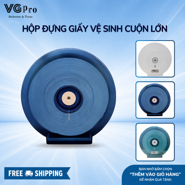 Chi tiết hộp đựng giấy vệ sinh cuộn lớn nhựa VGpro-X2 Tên chi tiết Số lượng Đơn vị tính Chức năng Mặt trước 01 Chiếc Bảo vệ mặt trước, quan sát giấy Mặt sau 01 Chiếc Khung hộp chắc chắn cho hộp và lắp đặt Mặt khóa 01 Chiếc Kí hiệu chiều khóa – mở Củ khóa 01 Chiếc Khóa liên kết giữa mặt trước và mặt sau Chìa khóa 01 Chiếc Mở – Khóa hộp khi sử dụng Tai liên kết 02 Chiếc Liên kết giữa hai mặt hộp Trên đây là toàn bộ các chi tiết cấu thành sản phẩm hộp đựng giấy vệ sinh công nghiệp VGpro.