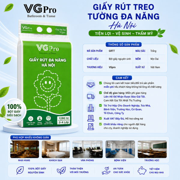Giấy Rút Treo Tường Đa Năng Hà Nội – Tên sản phẩm: Giấy đa năng treo tường – có sẵc móc dán – Nguyên liệu: 100% từ bột giấy nguyên chất Nhập khẩu Indonesia – Màu sắc: Trắng tự nhiên, không tẩy trắng